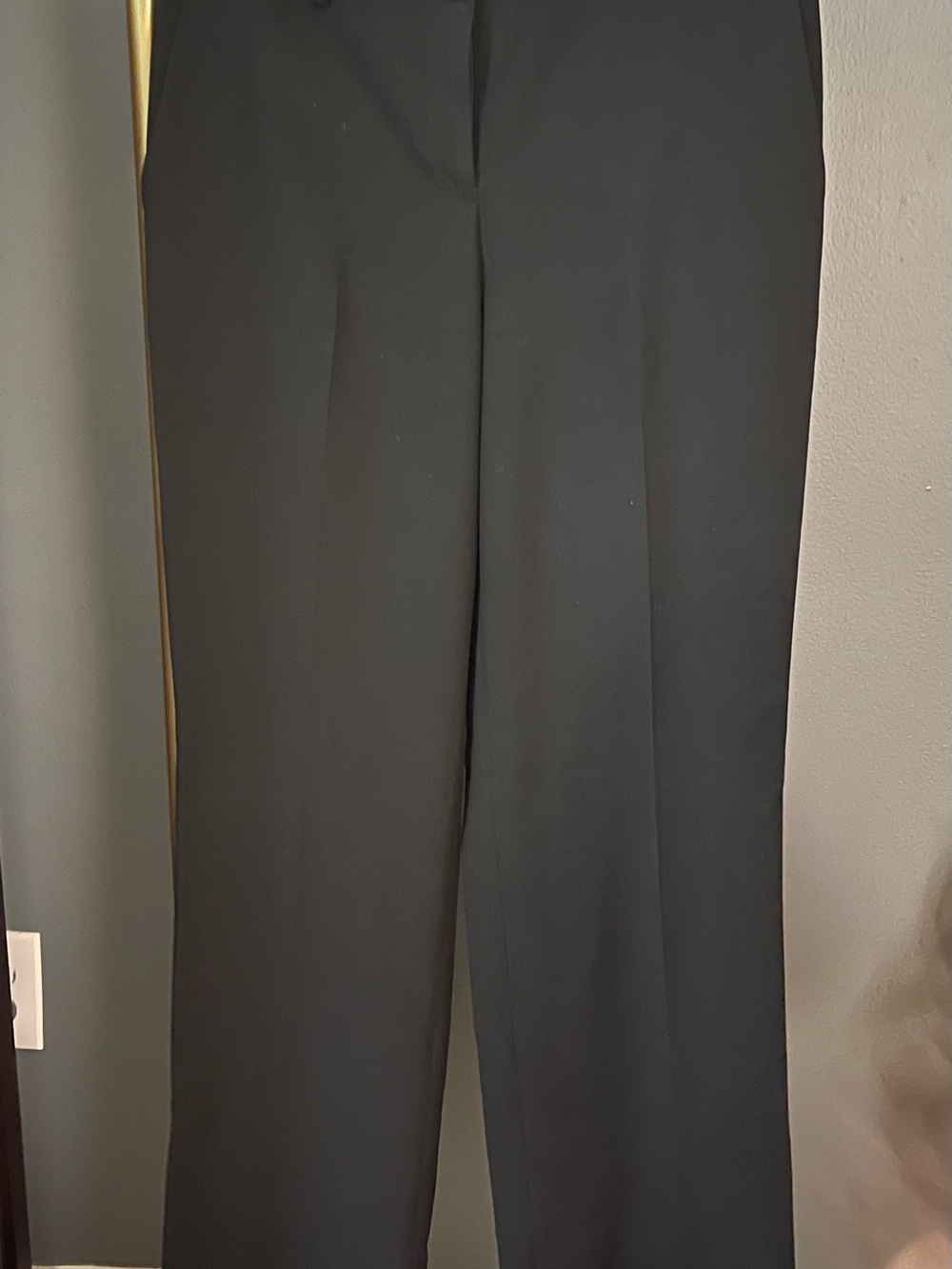Ann Taylor Curvy Fit Black Tailored Boot-Leg Trousers